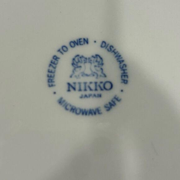 Vintage Nikko Serving Bowl Dish Happy Holidays - Picture 6 of 11